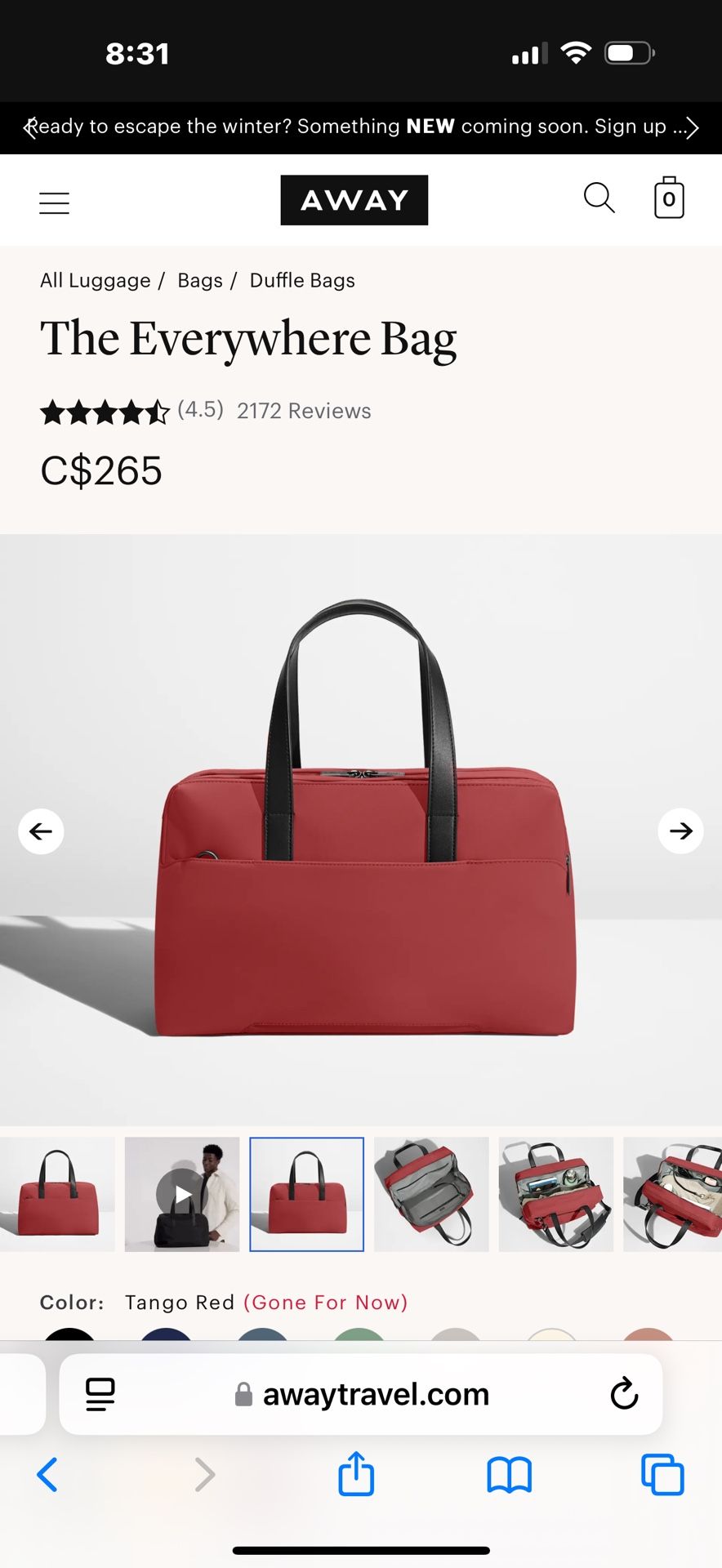 Used Away Travel Bag MAKE OFFER!!!!