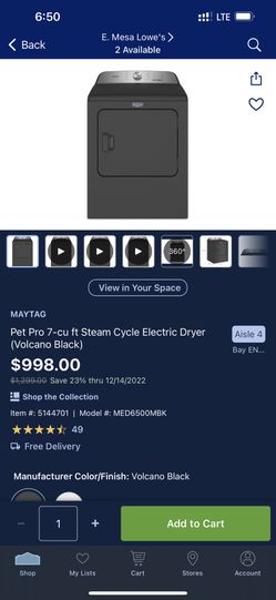 Brand New Maytag Pet Pro Electric Dryer