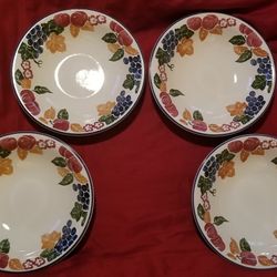 Set of 4 Staffordshire CHIANTI Large Soup Bowls