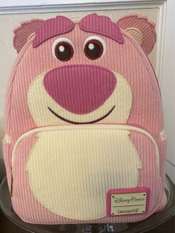 Loungefly scented Lotso from Toy Story backpack brand. We with tags