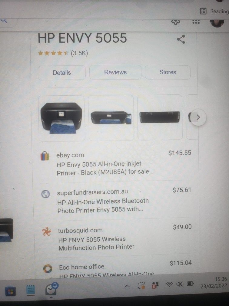 HP envy 5055 inkjet copy printer bluetooth wireless
