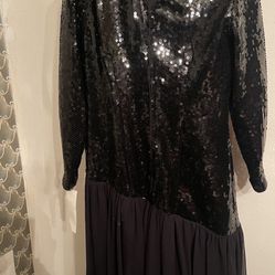Ladies Black Sequin Dress Brand New Size 14 Tags Still On 