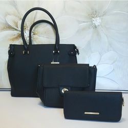 Handbags 3pcs sets Black Color