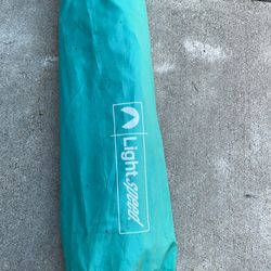 Lightspeed Outdoors Quick Cabana Beach Tent Solar Shelter Aqua Teal Waves