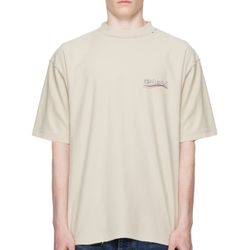 BALENCIAGA Beige Political Campaign Inside-Out T-shirt