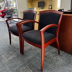 Cherry Wood Guest Chairs 