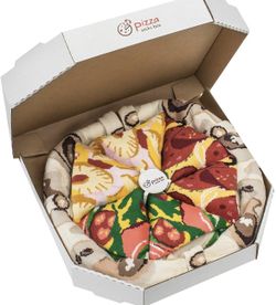 Pepperoni Pizza Socks For Men and Women - 4 pairs