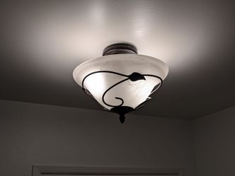 Vine rustic flush mount ceiling light