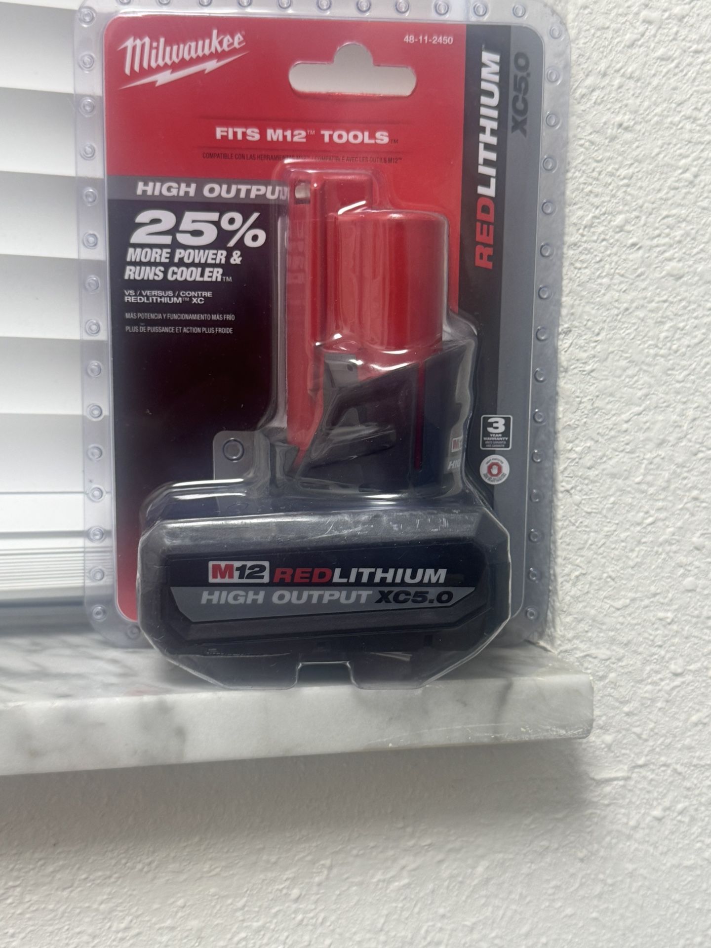 Milwaukee M12 12-Volt Lithium-Ion XC High Output 5.0 Ah Battery Pack