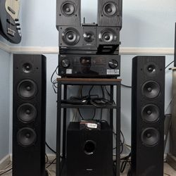 PIONEER Complete Home Theater System with Bluetooth Adapter and Blu-ray/DVD/CD Player