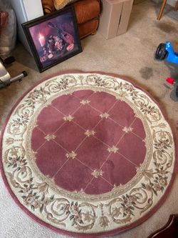 Round rug carpet