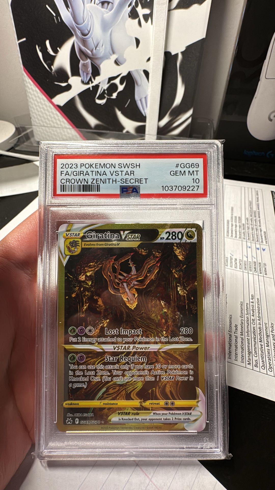 Giratina VSTAR GG69 Psa 10 Crown Zenith