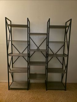 Metal and Wood Bookshelf