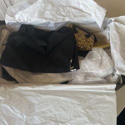 Chanel** Never Worn, Gold and black mules for Sale in Los Angeles