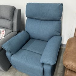 ✋Manual Recliner Dark Blue Easy To Adjust  An Expand  