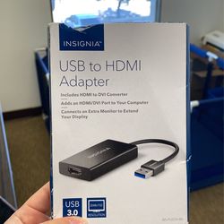 Insignia USB to HDMI adapter 