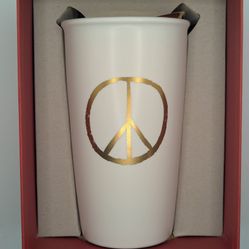 2015 Starbucks Dot Collection: Peace Double Wall Travel Mug