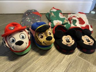 Slippers And Pajamas Paw Patrol Mickey Size 7-8