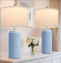Light blue lamps (2 lamps