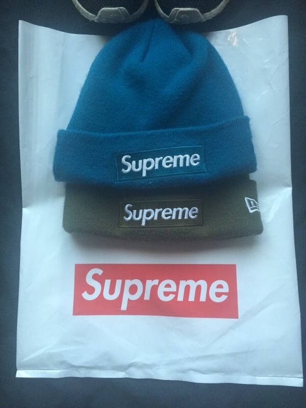 Supreme Red Logo Beanie Hat F/W 2014