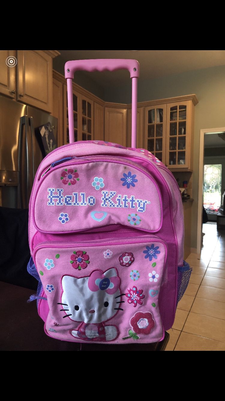 Hello kitty bag with wheels.