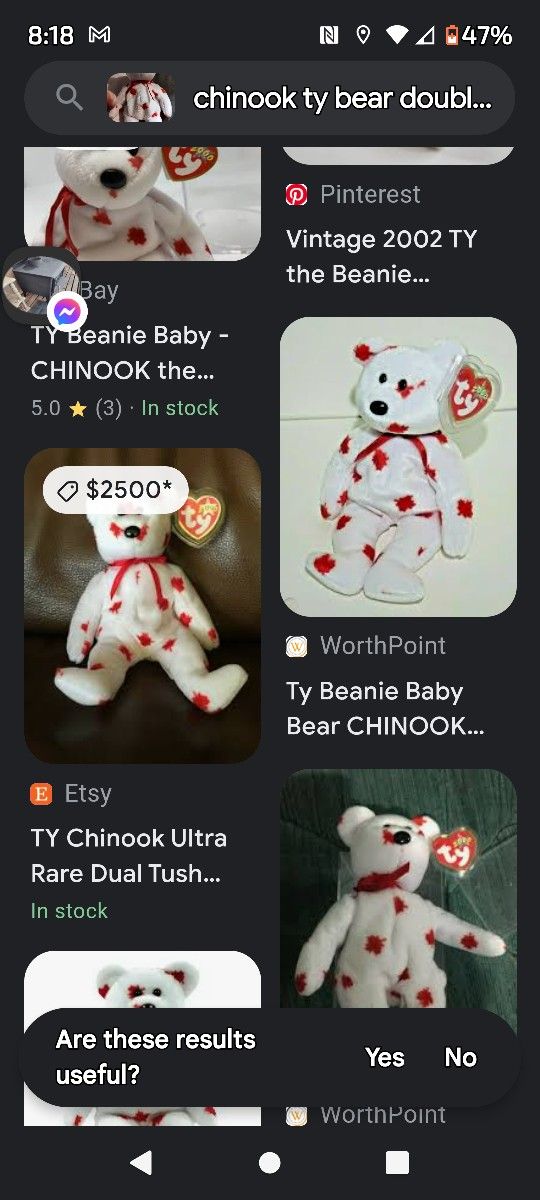 Chinook Ty Baby 2000 Double Tagged