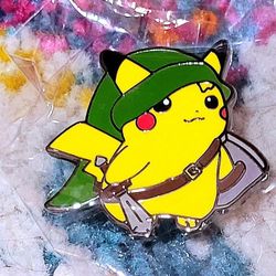 ADORABLE Collectible Pikachu as Link from the Legend of Zelda Enamel Pin Pokemon