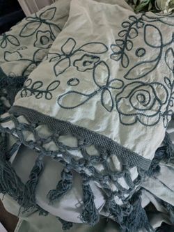 Pottery Barn Teen Lennon & Maisy  Bohemian Duvet Cover Full Queen Blue 