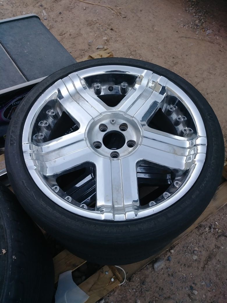 4 great rims and tires. Will let go of for great offer