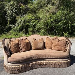 Gorgeous Victorian Curved French Sofa 