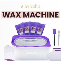 Ella Bella paraffin wax machine with 22lb of waxes and accessories.