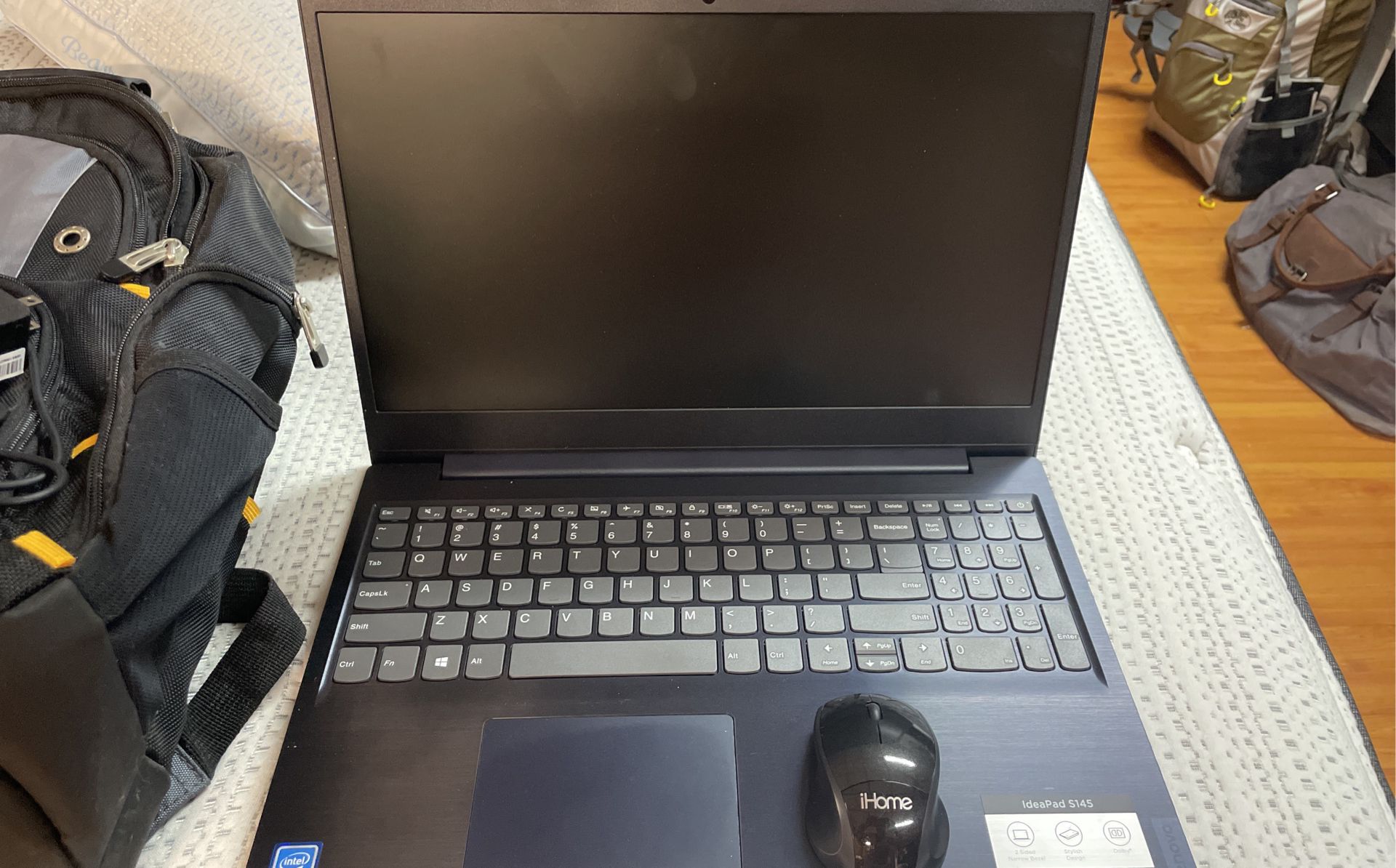 Blue Lenovo Ideapad S100 Used Very Little  Also Backpack Like New 