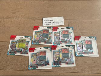 Pokémon TCG Scarlet & Violet Journey Together Scrafty 3-Pack Blister Sealed lot of 6