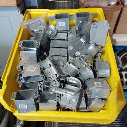 New Electrical Boxes, Fittings & Straps, All Sizes.