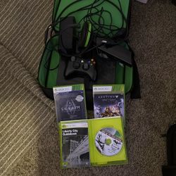 Xbox 360 With Kinect and Headset and Games