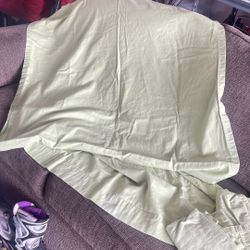 Set Of 4 Curtains Lime Green