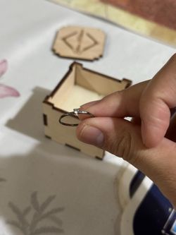 White silver + cz ring