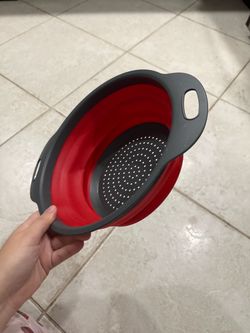 Collapsible Silicone Colander Strainer