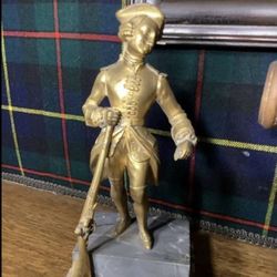 Metal on Marble Statue 