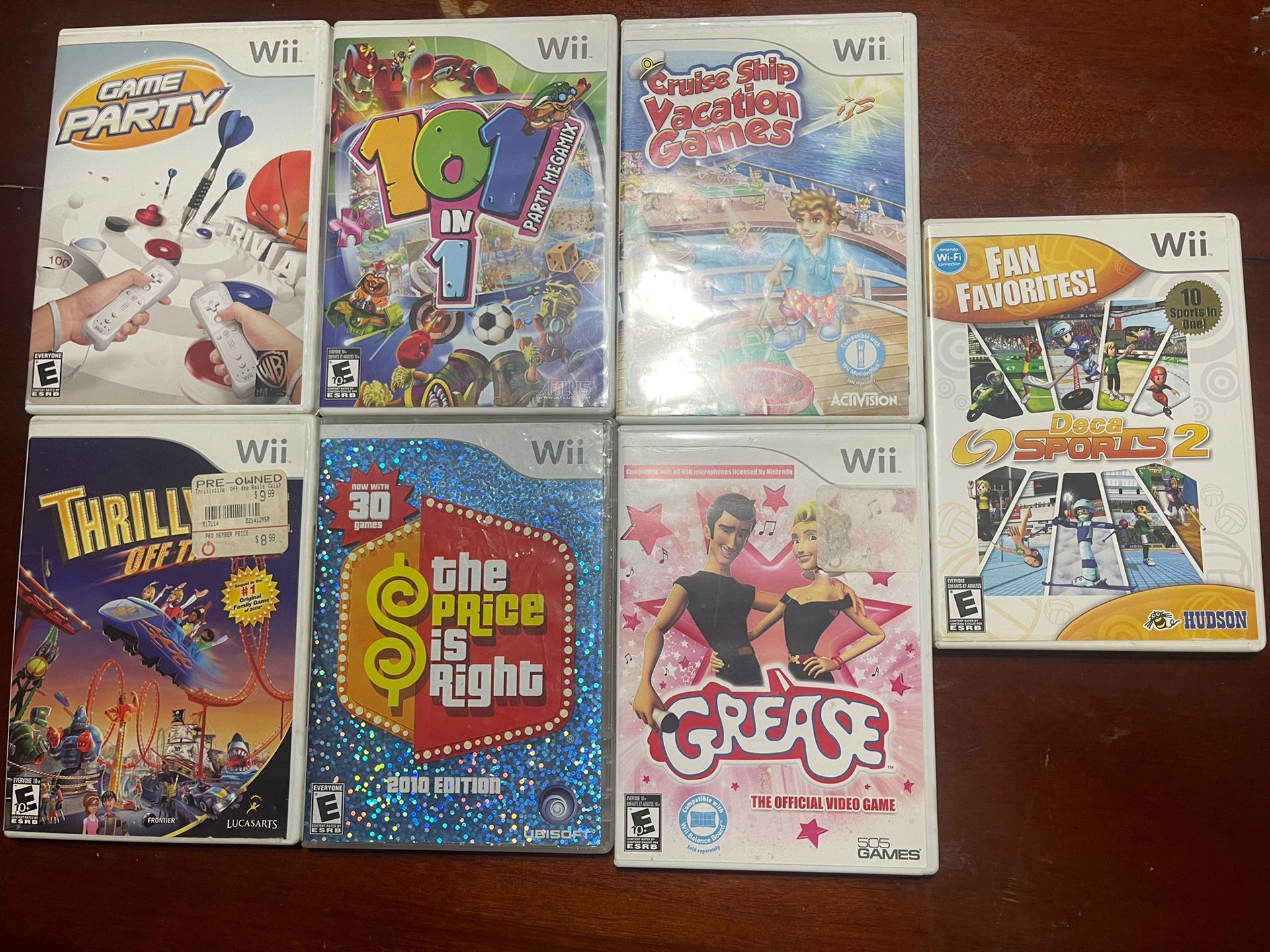 7 Games For Nintendo Wii Bundle