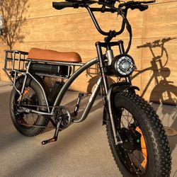 2000 Watt (Dual Motor 1000w Each/AWD/2x2) Electric Bike w/Large Rear Basket, Dual Rider Capable