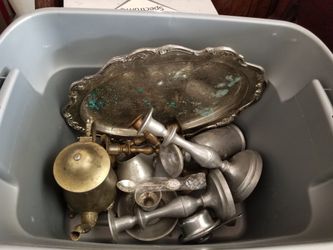 Antique and brass tableware