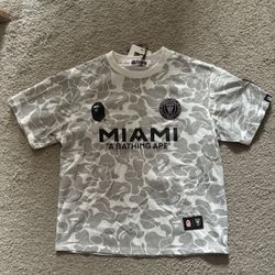 Bape x Inter Miami CF Camo Tee White L