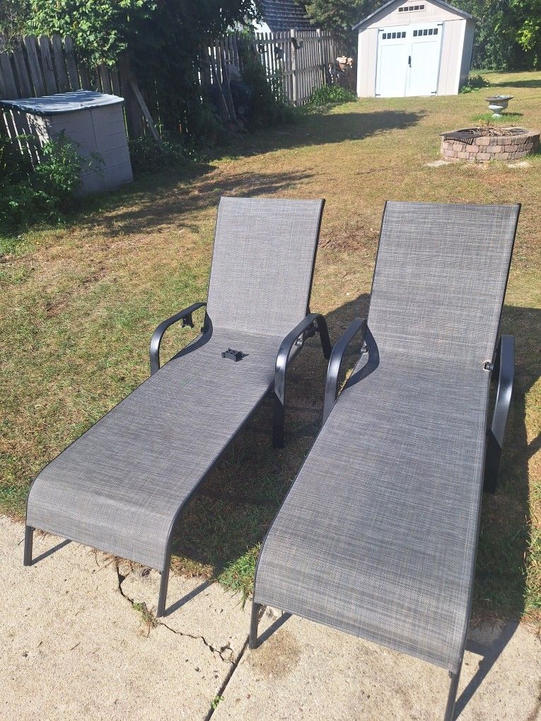 (2) Outside Chaise Lounge Chairs