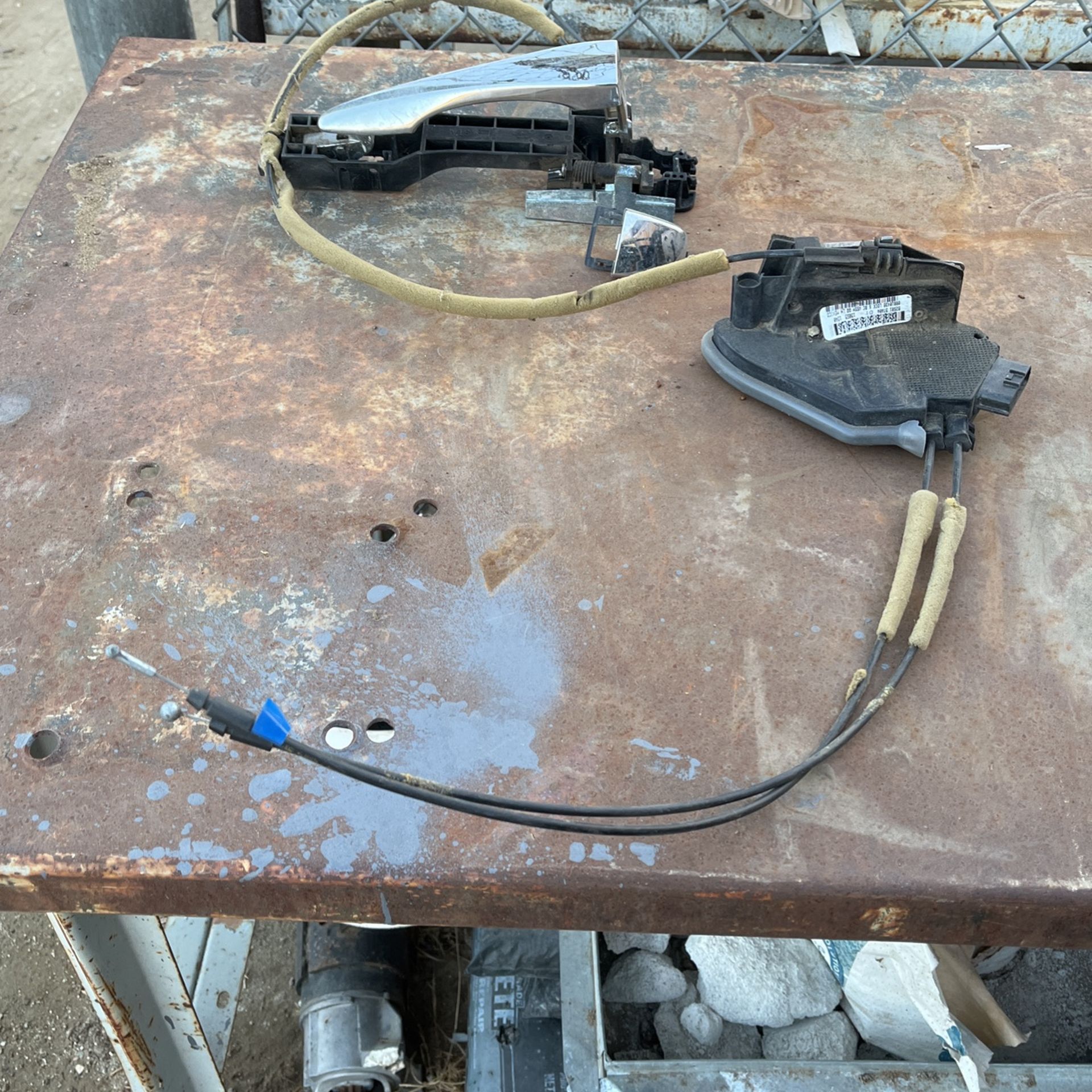 Complete rear left door outher handle for a 2013 Nissan Altima, $25.00.