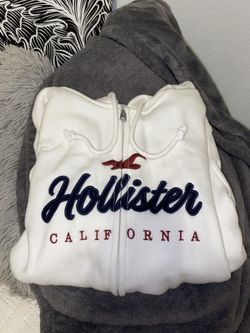 White Hollister Zip Up