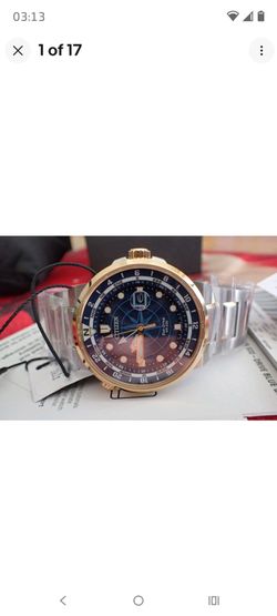 Citizen Men's Watch Endeavor Eco-Drive Blue Dial Two Tone Bracelet BJ7144-52L