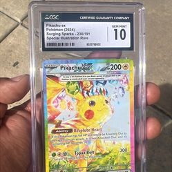 Pokemon Surging Sparks Pikachu Cgc 10 ⚡️ 