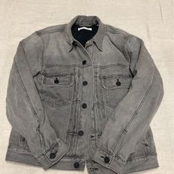 Mens Medium Stone Washed Grey Jean Jacket -pacsun- Never Worn
