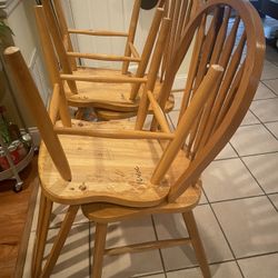 Amish Solid Wood Dining Chairs